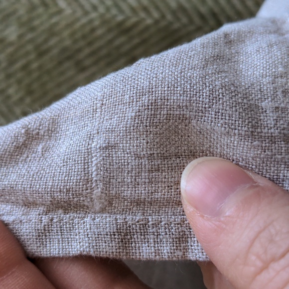 *Last Chance* Set of 2 Linen leaf print cloth napkins Sattva Boutique - Picture 11 of 13